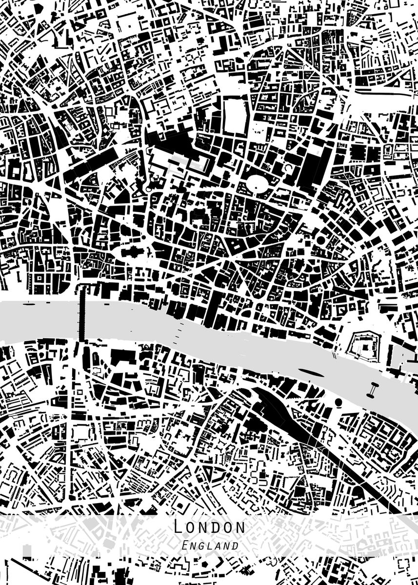 'London city map' Poster by intrepix | Displate