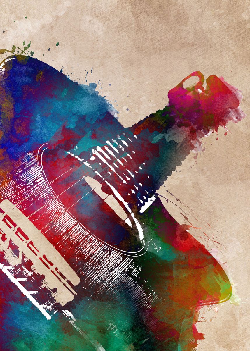 'Guitar art 23' Poster by JBJart Justyna Jaszke | Displate