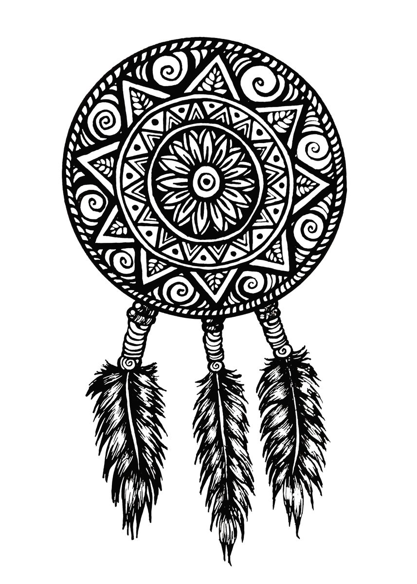 'Dream Catcher Zentangle' Poster by may escol Displate