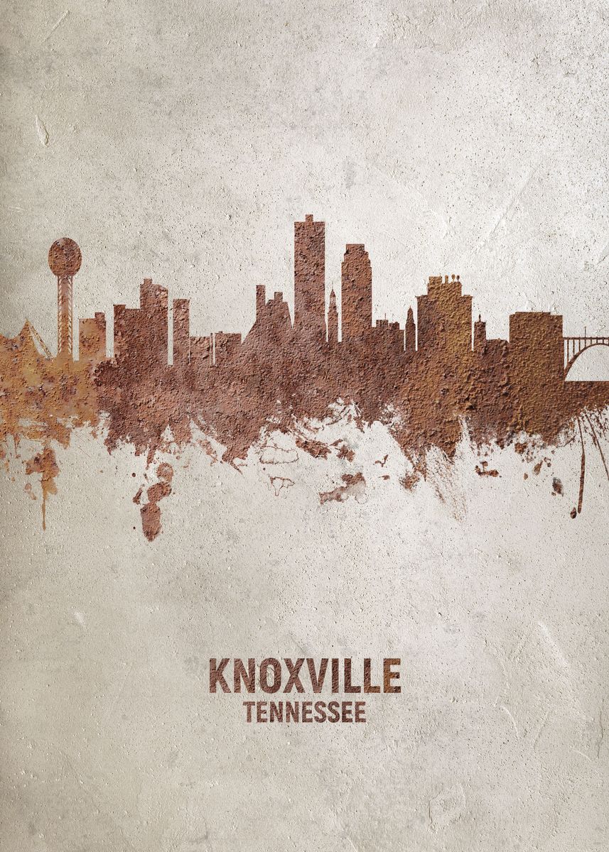 ‘Knoxville Skyline’ Poster by Michael Tompsett | Displate
