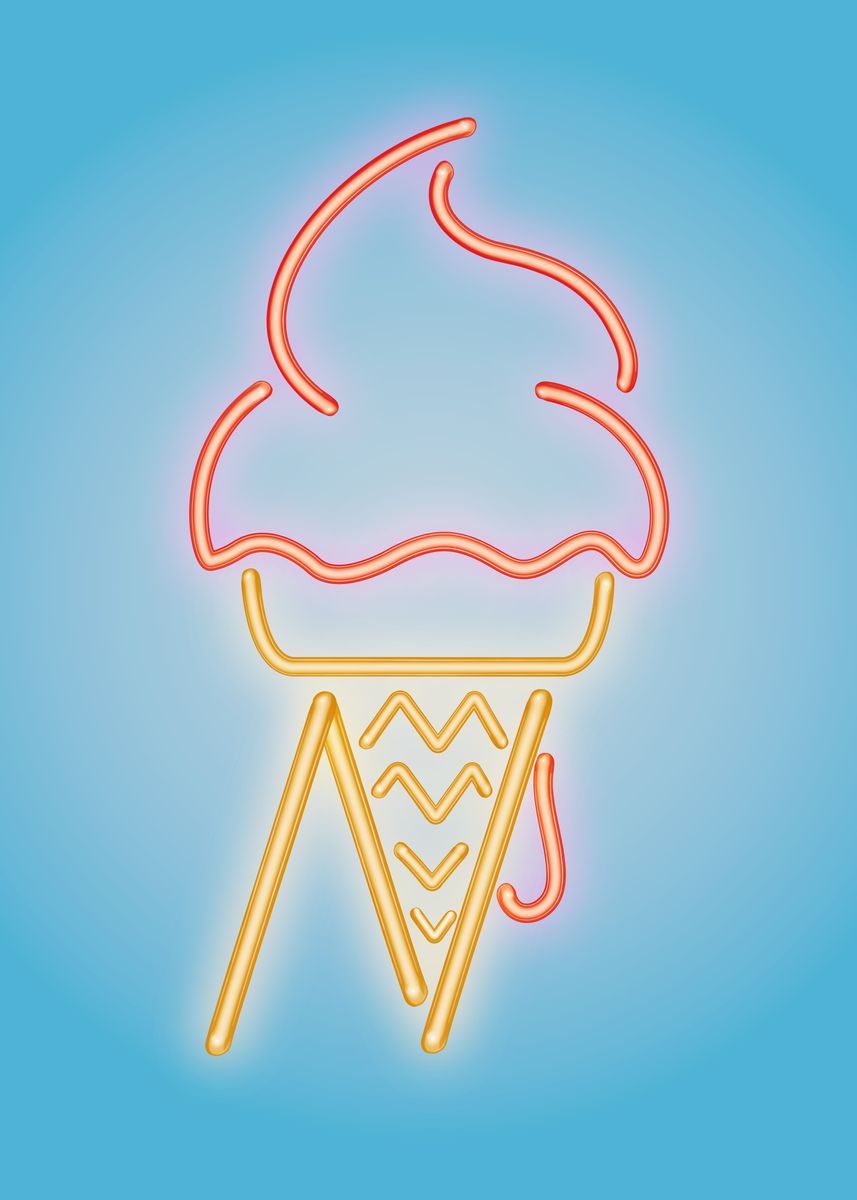 'N ice Neon ' Poster by Ralph Frankenberg | Displate