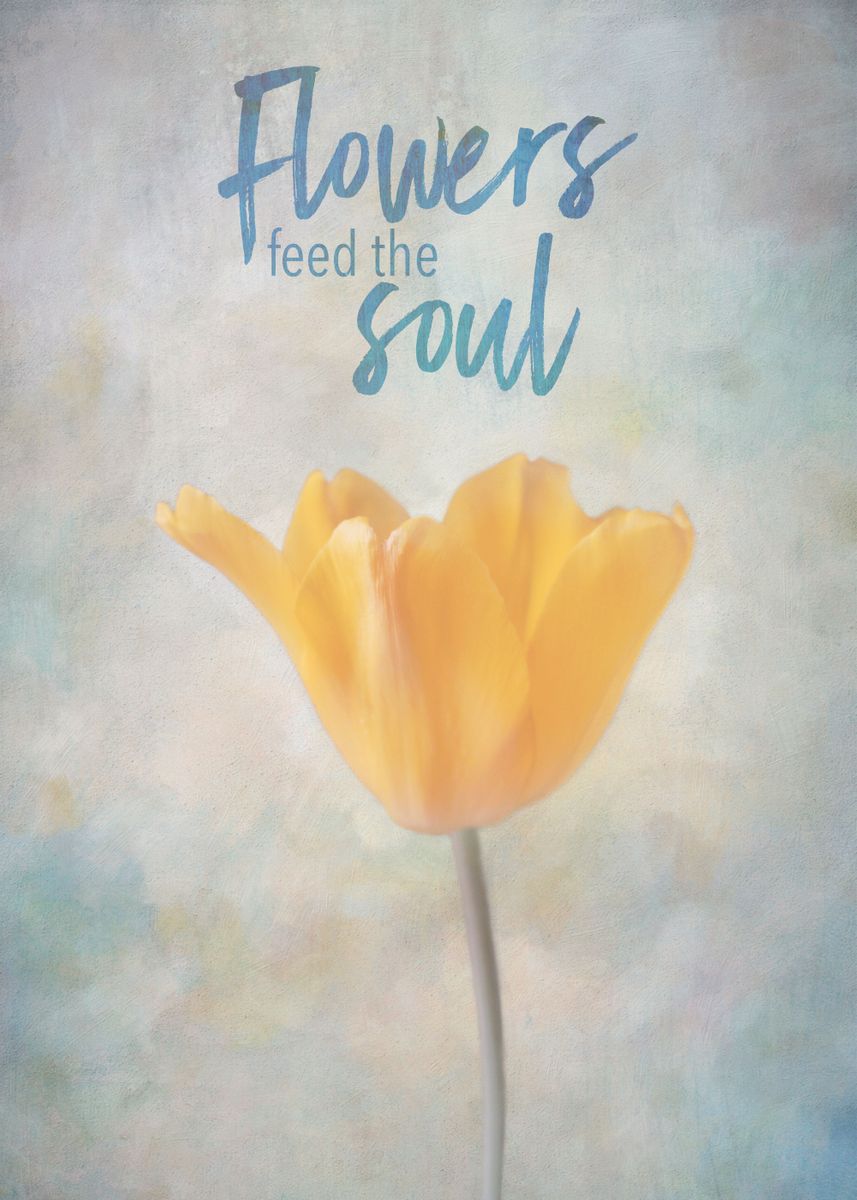 'Flowers Feed The Soul' Poster by Donna Miller Displate