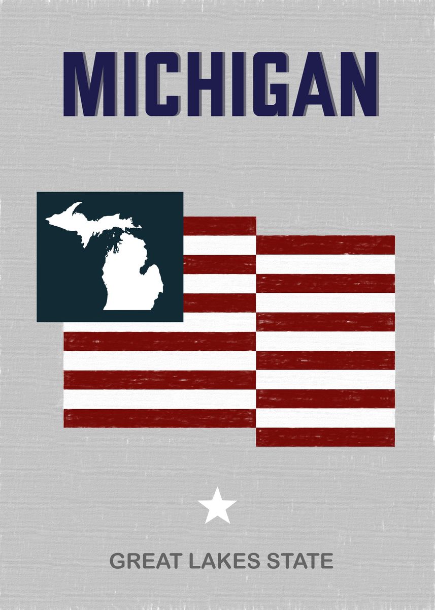 'MICHIGAN STATE ' Poster, picture, metal print, paint by maxwell182 ...