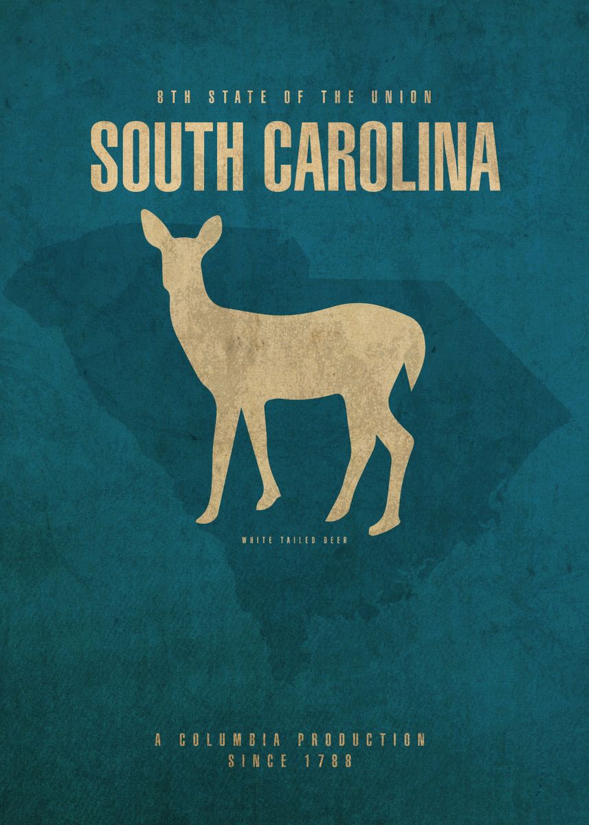 'South Carolina State Facts' Poster by Design Turnpike Displate