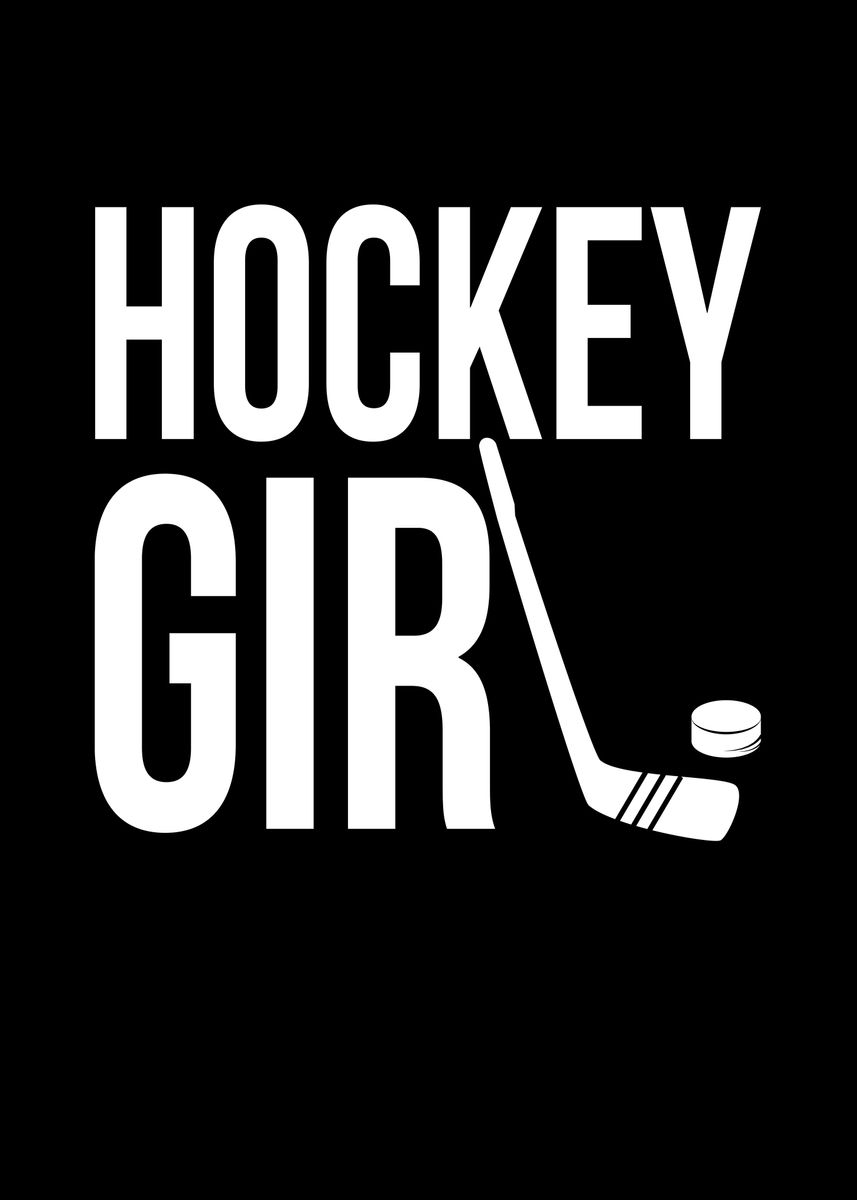 'Hockey Girl' Poster by Overstyle Designs | Displate