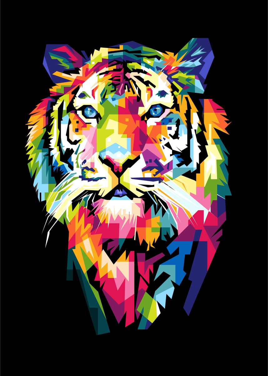 'The Tiger' Poster, picture, metal print, paint by gil topann | Displate