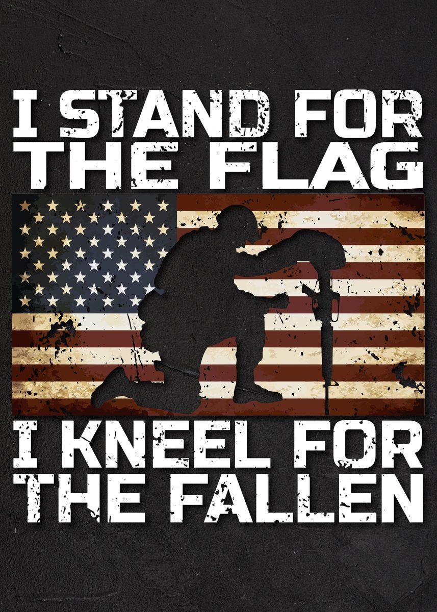 'i Stand For The Flag Usa' Poster, Picture, Metal Print, Paint By 