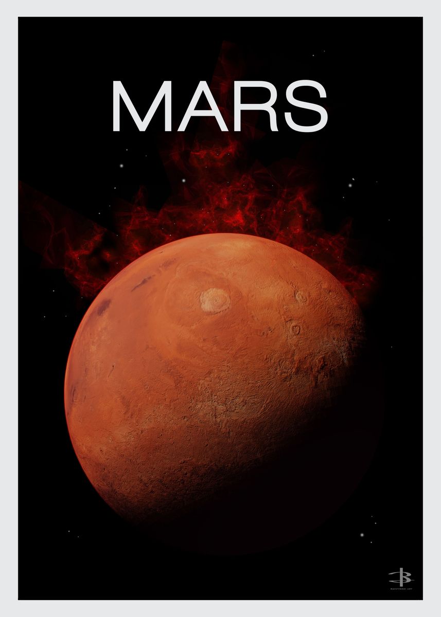 'Mars' Poster, picture, metal print, paint by Kamil Baczyński | Displate