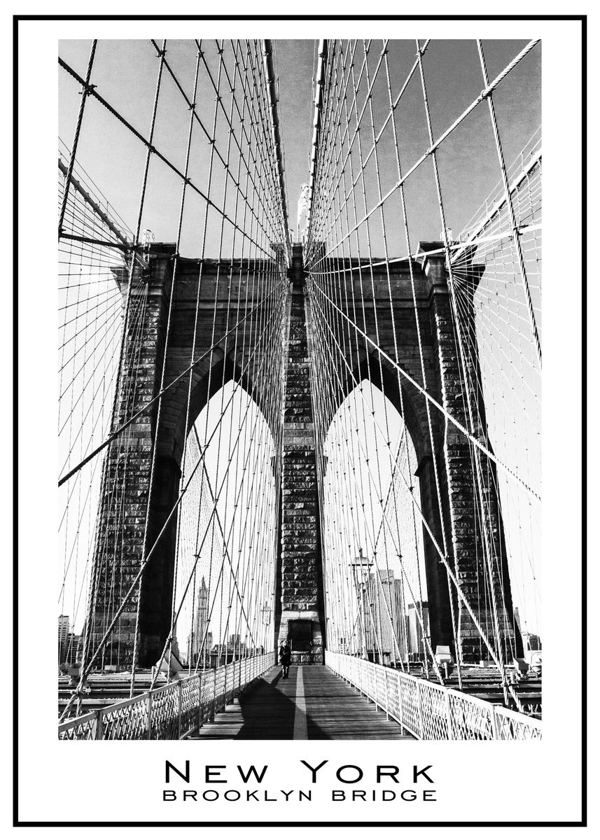 'Brooklyn Bridge New York' Poster By Bebi Chic | Displate