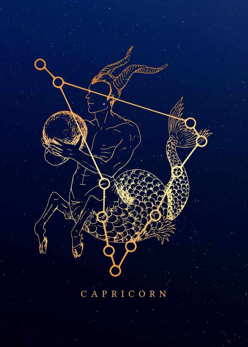 'Zodiac Capricorn' Poster by JTE Creatives | Displate