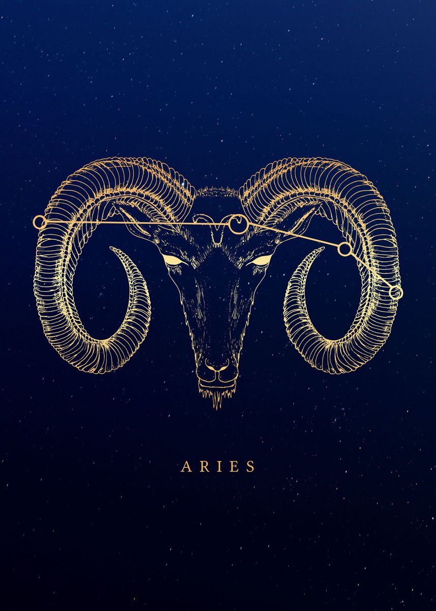 'Zodiac Aries' Poster, picture, metal print, paint by JTE Creatives ...