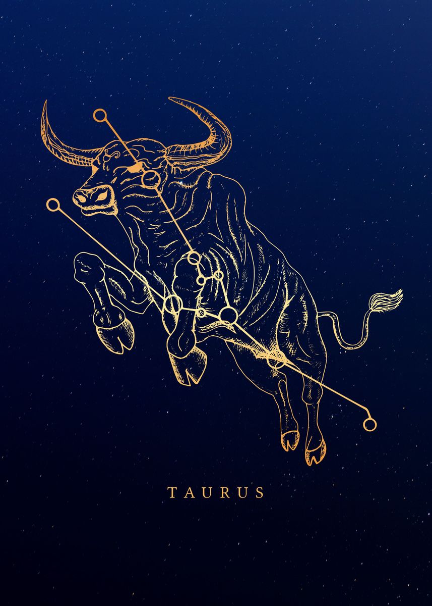 'Zodiac Taurus' Poster, picture, metal print, paint by JTE Creatives ...