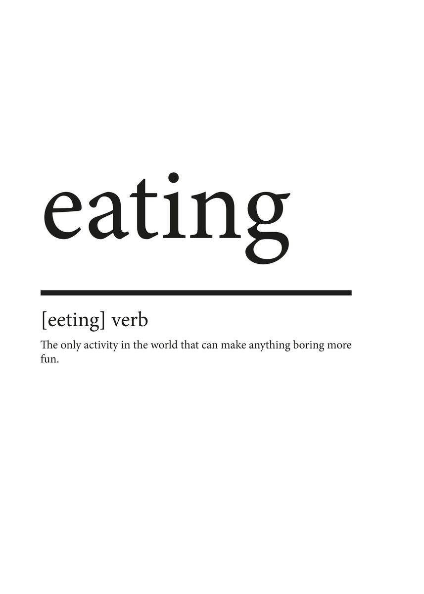 'Eating' Poster by Don Mario Displate