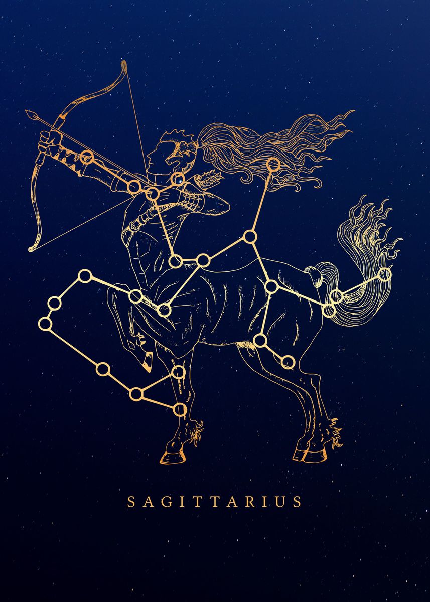 Zodiac Sagittarius' Poster by JTE Creatives | Displate