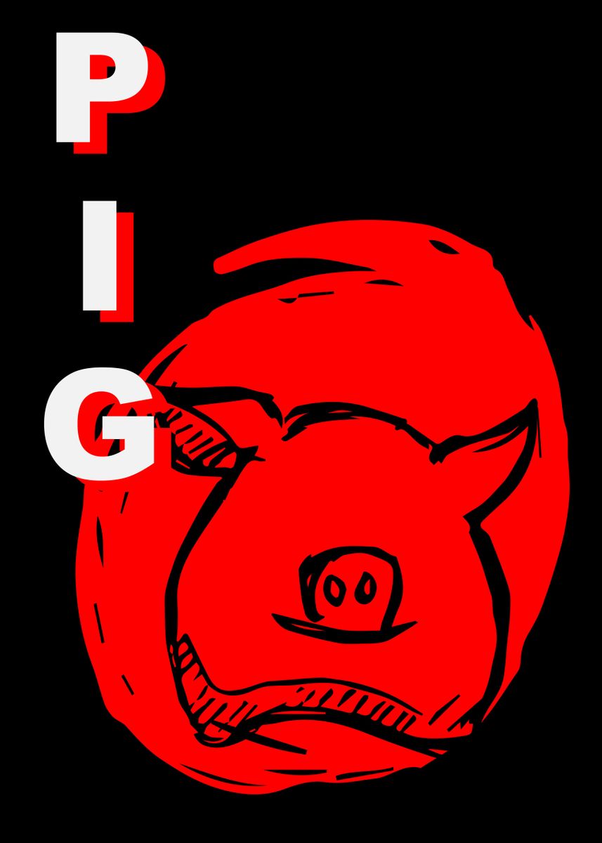 'Pig Animal Japan 7' Poster by Maricris M Displate