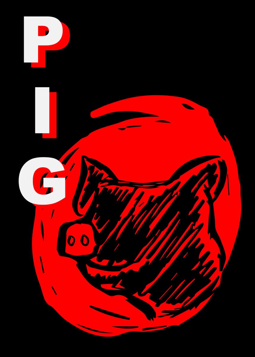 'Pig Animal Japan 9' Poster by Maricris M Displate