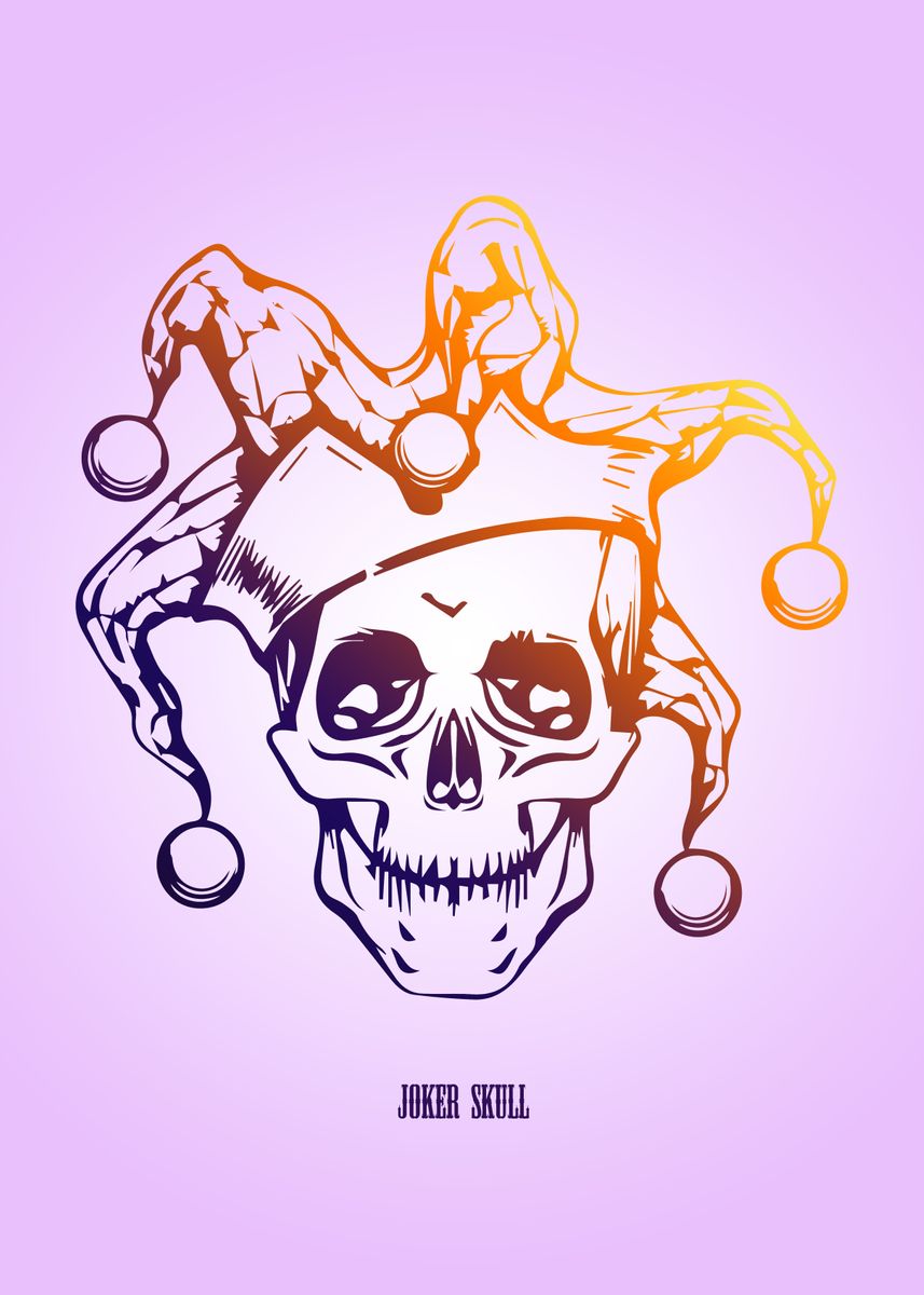 joker skull design