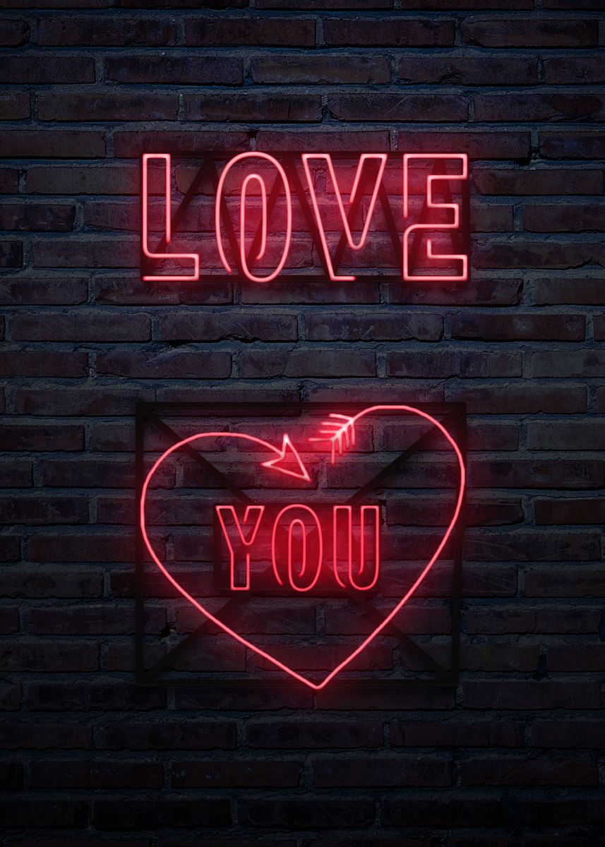 'Neon Love' Poster by Freak Creator | Displate