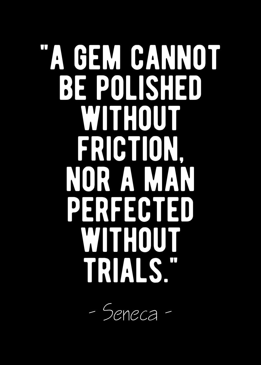 'Perfection Seneca Quote' Poster by Motivational Flow | Displate