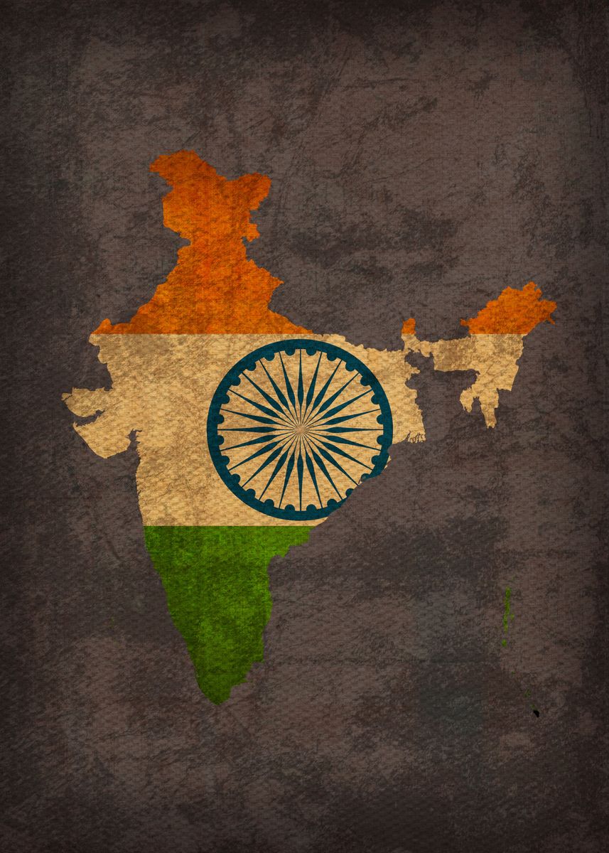 india-country-flag-map-poster-by-design-turnpike-displate