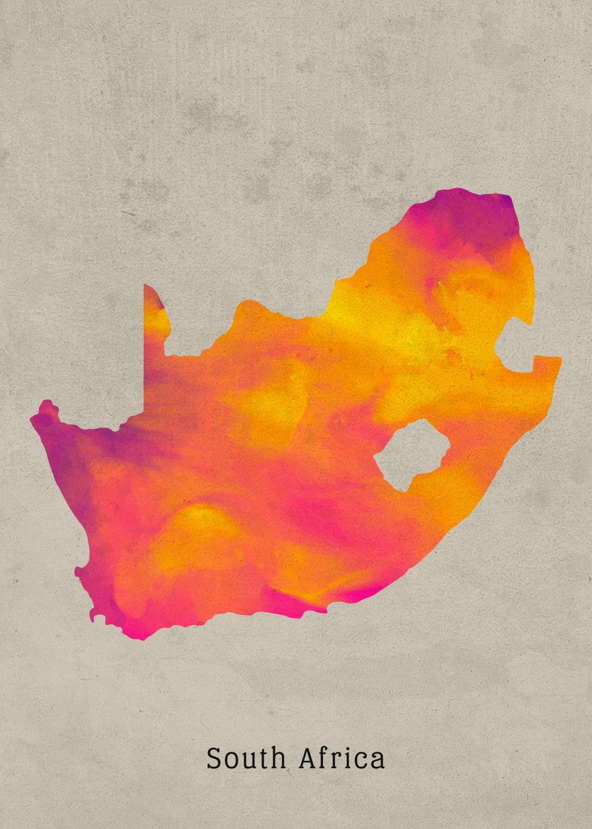 'South Africa' Poster, picture, metal print, paint by Iwoko | Displate