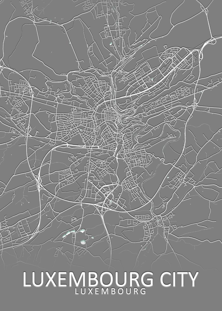 Luxembourg City Map Poster Picture Metal Print Paint By City Map luxembourg-city-map-poster-picture-metal-print-paint-by-city-map