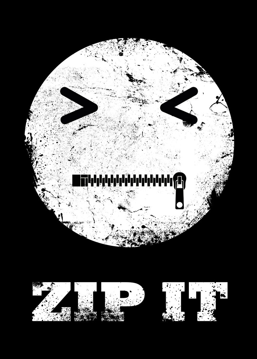 'ZIP IT Emoji' Poster by Carlos Marques Displate