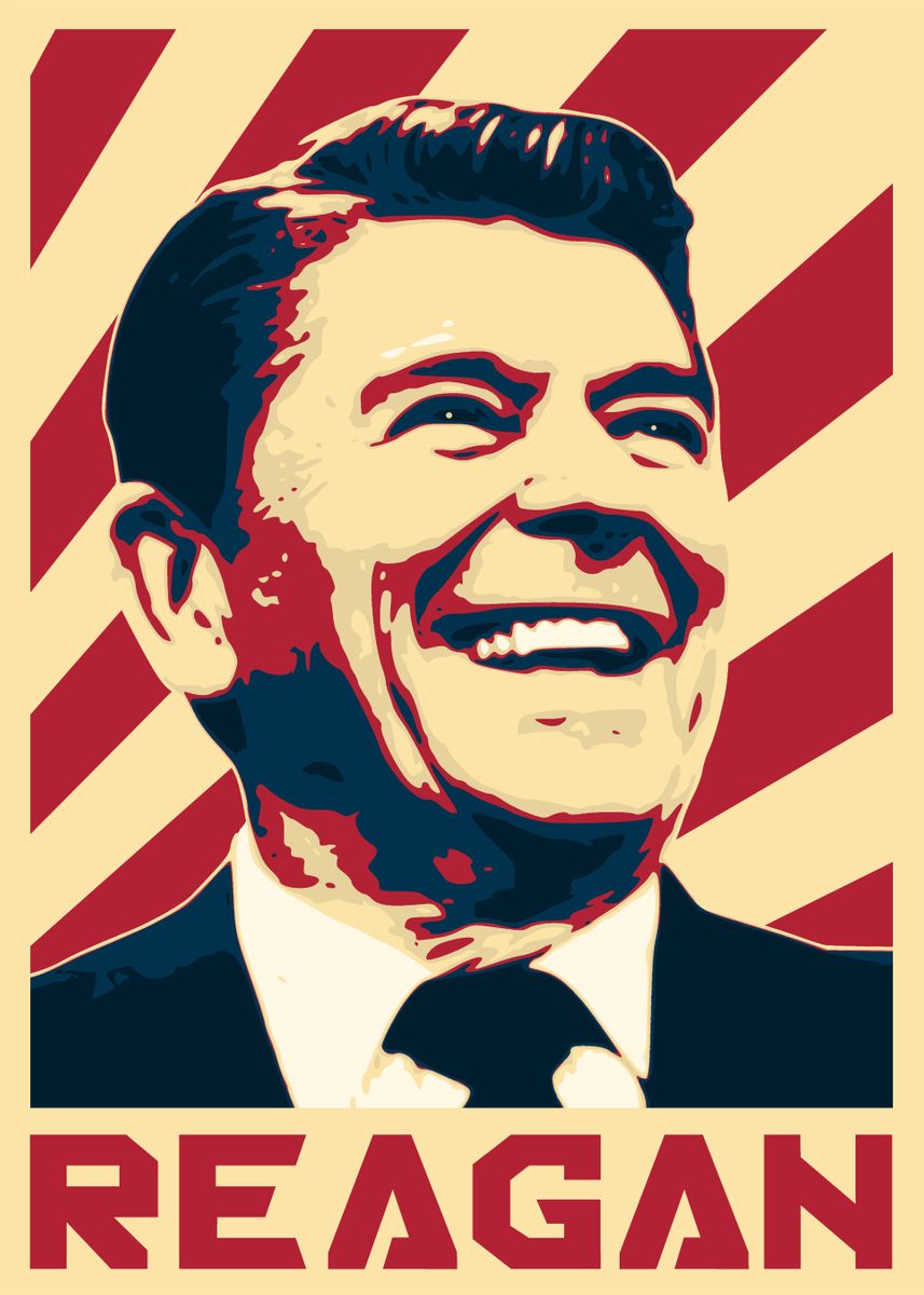 'Ronald Reagan Retro' Poster, picture, metal print, paint by Filip ...