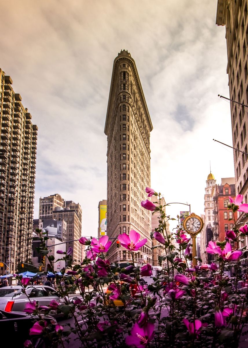 'Flatiron and Flowers' Poster by Nicklas Gustafsson | Displate