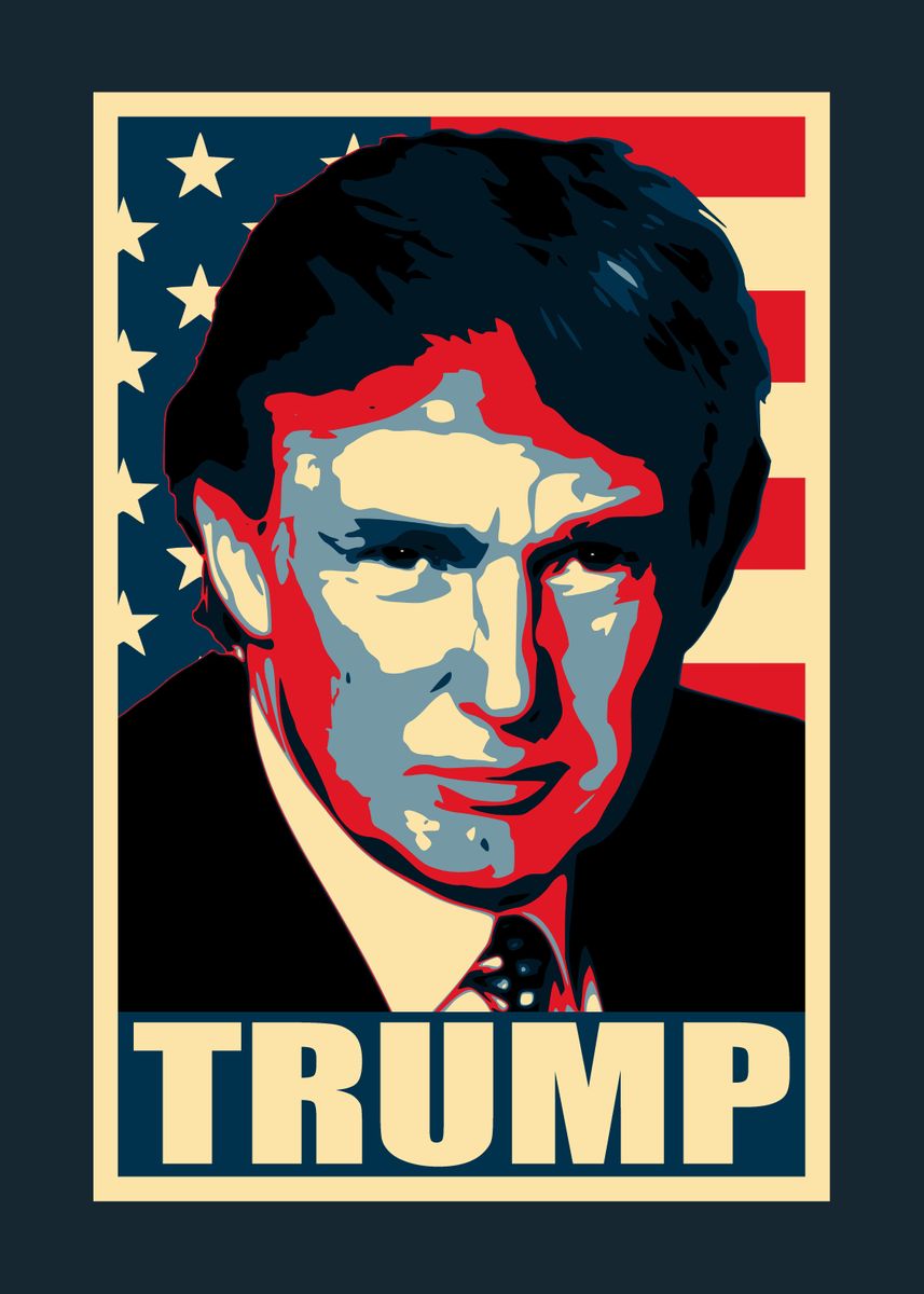 'Donald Trump The American' Poster, picture, metal print, paint by ...