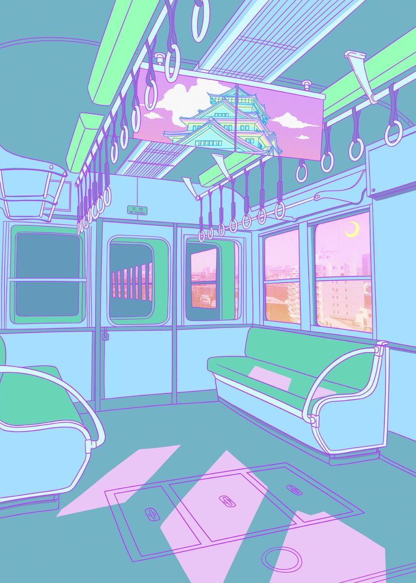'Tokyo Train' Poster by SURUDENISE  | Displate