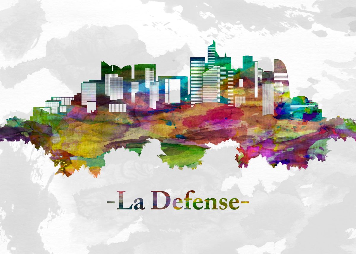 'La Defense skyline' Poster by Towseef Dar | Displate