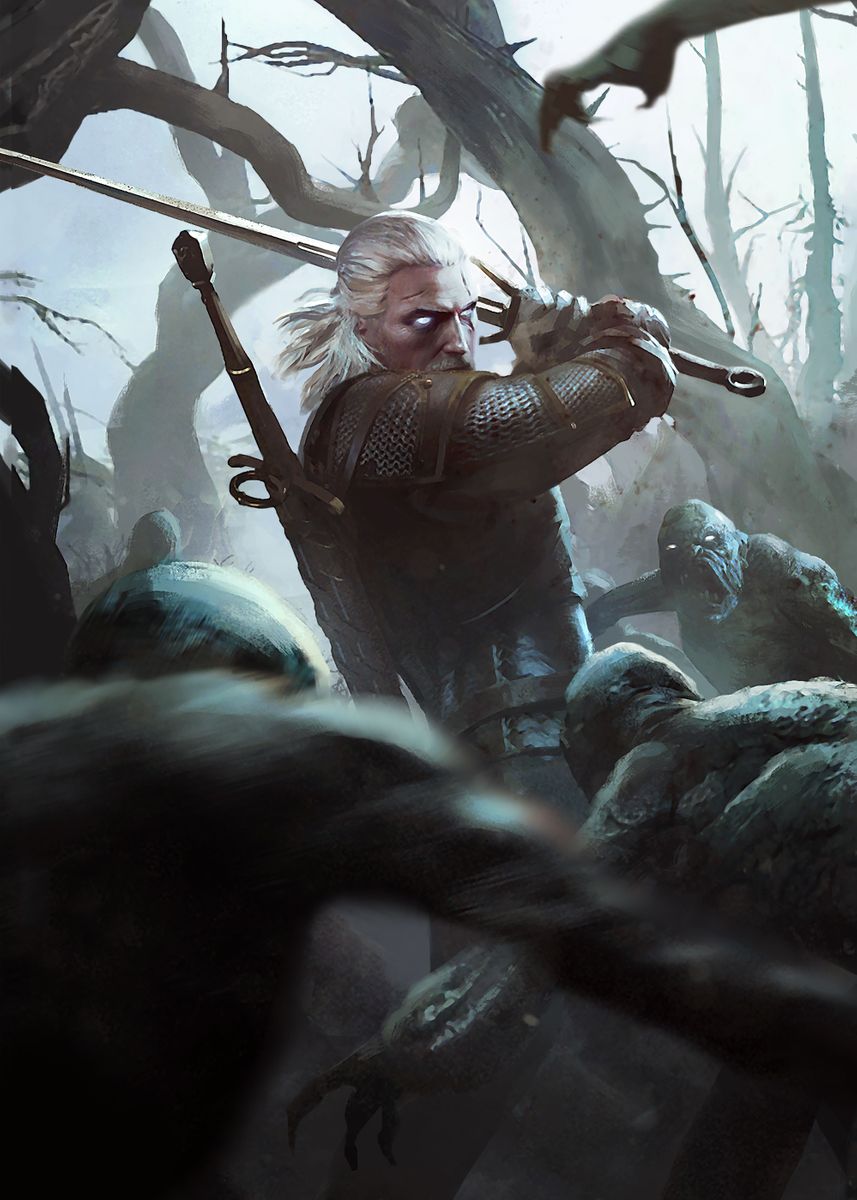 'Geralt Swordmaster' Poster by GWENT  | Displate