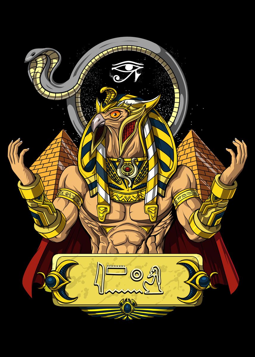 Egyptian God Ra Sun ' Poster by Psychonautica | Displate