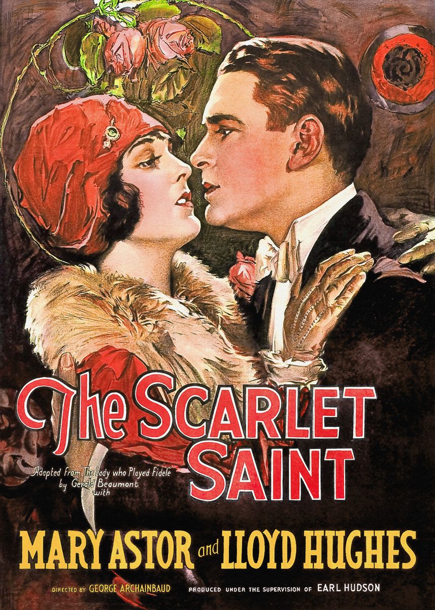 'Scarlet Saint Silent Film' Poster, picture, metal print, paint by ...