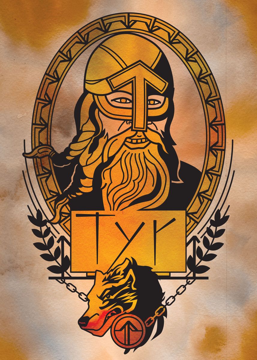 tyr god of war' Sticker