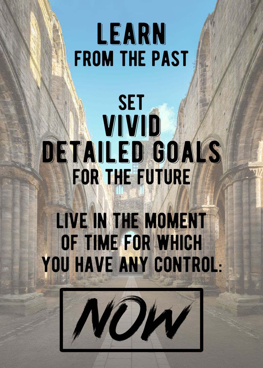 'Vivid Detailed Goals Quote' Poster by Motivational Flow Displate
