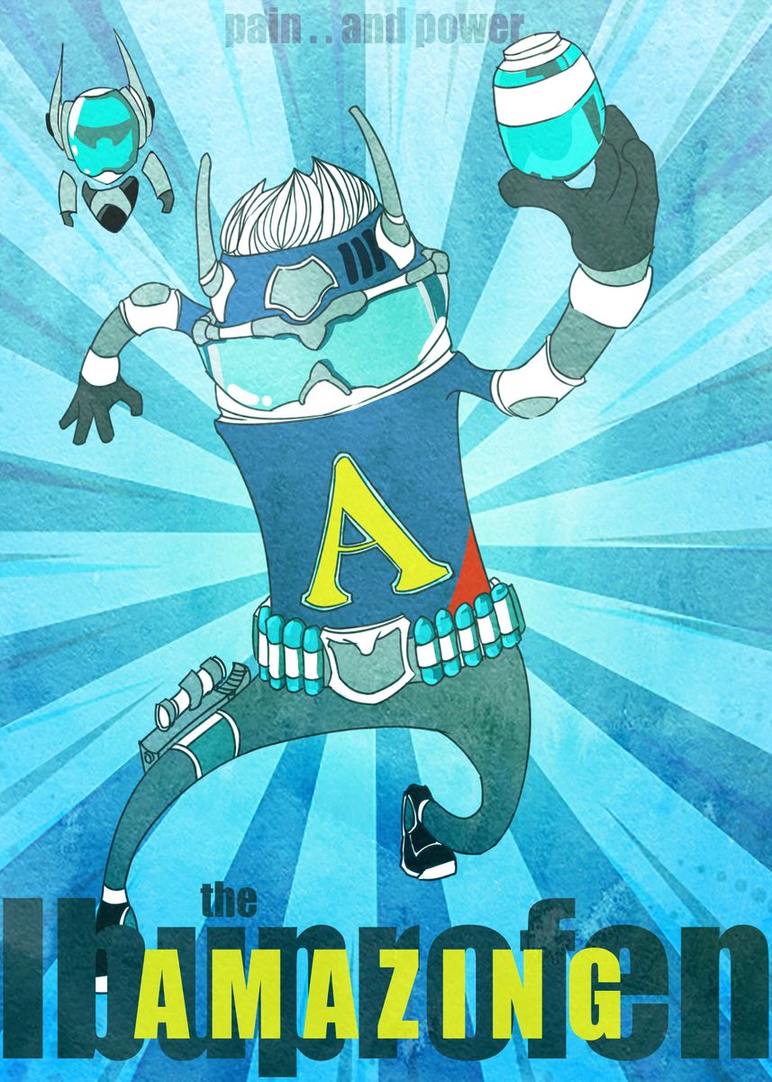 'Amazing Ibuprofen' Poster by Domz Displate