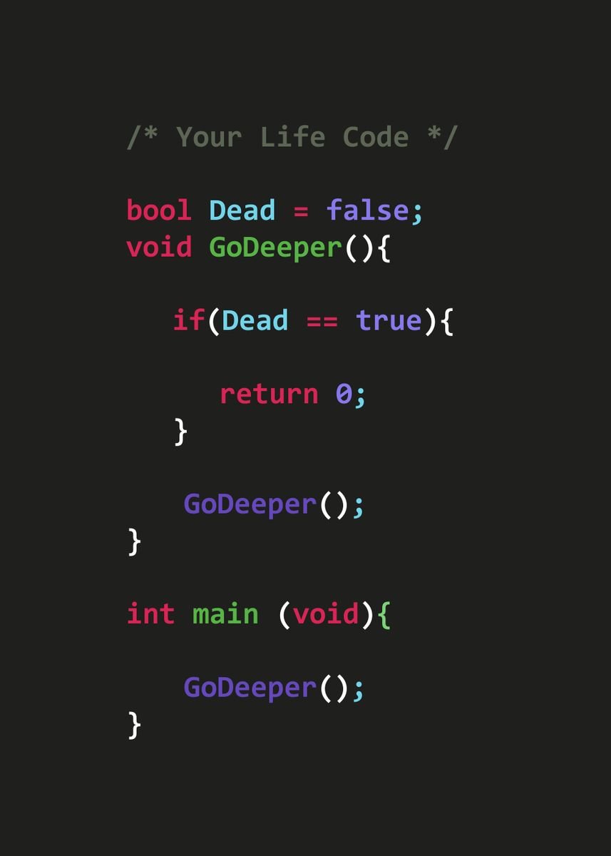'Your Life Code C++' Poster by ProgrammerGirl | Displate