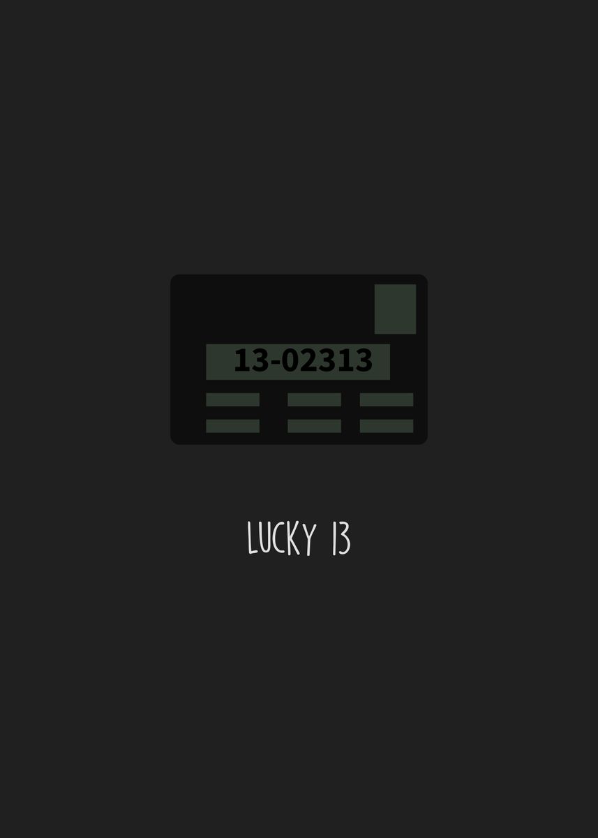 'Lucky 13' Poster by Raef Kazi | Displate