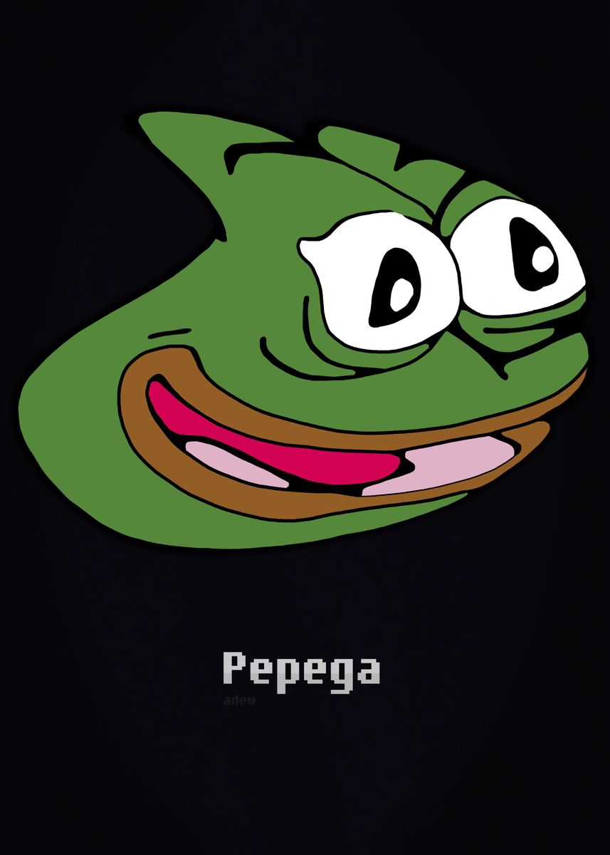 Pepega Funny Stream Emote' Poster by Husti, Displate in 2023