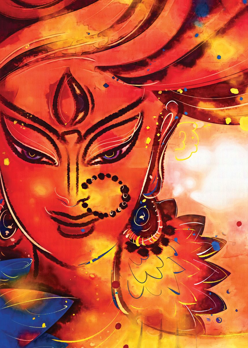 The goddess Durga' Poster by Saptarshi Dey | Displate