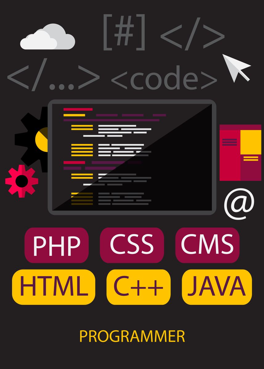 'Programmer illustration' Poster, picture, metal print, paint by Zamzam ...