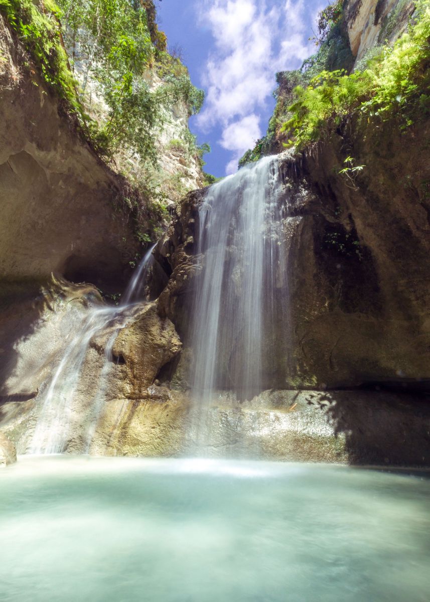 Valse Waterfall 'Waterfall in a valley' Poster, picture, metal print, paint by Harsha ...