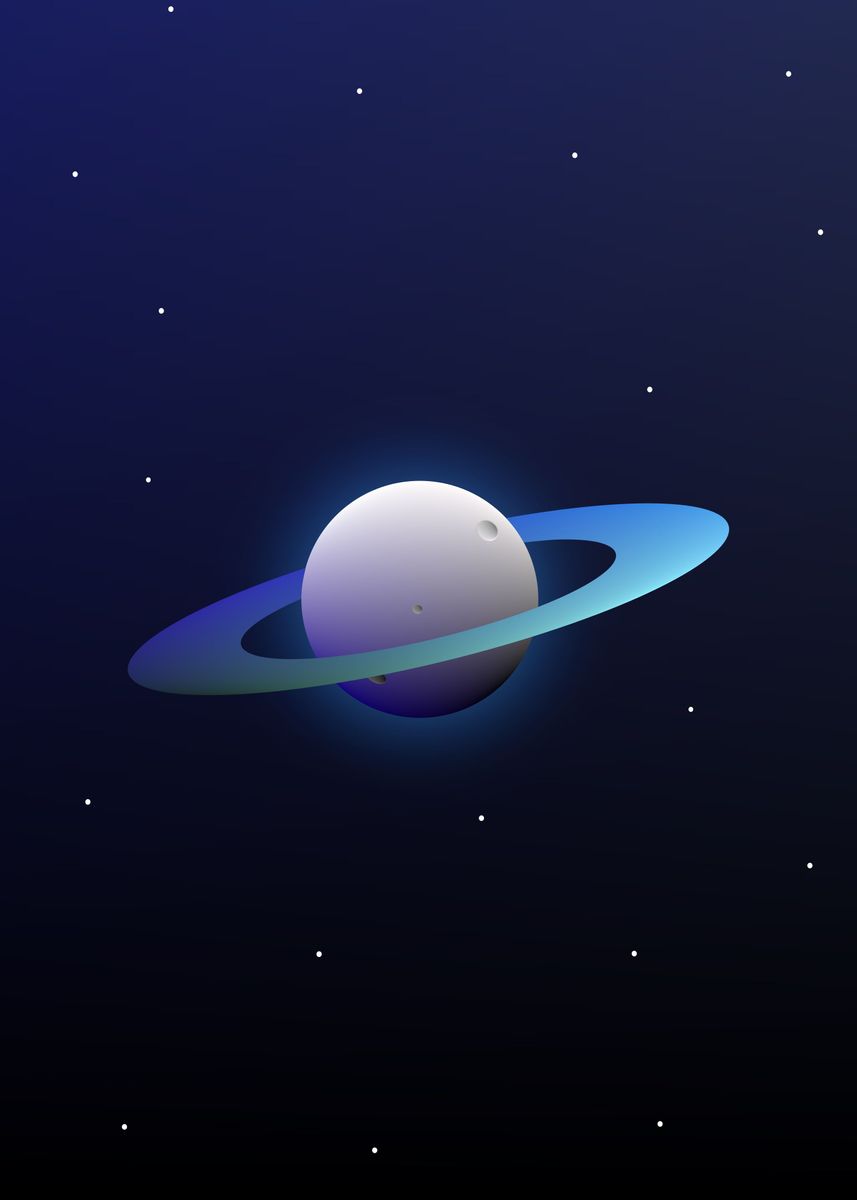 'Blue Ring' Poster, picture, metal print, paint by Ifang Permana | Displate
