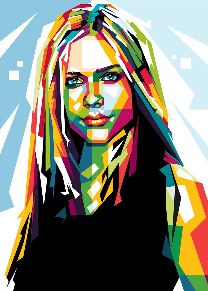 'avril lavigne' Poster, picture, metal print, paint by achmad | Displate