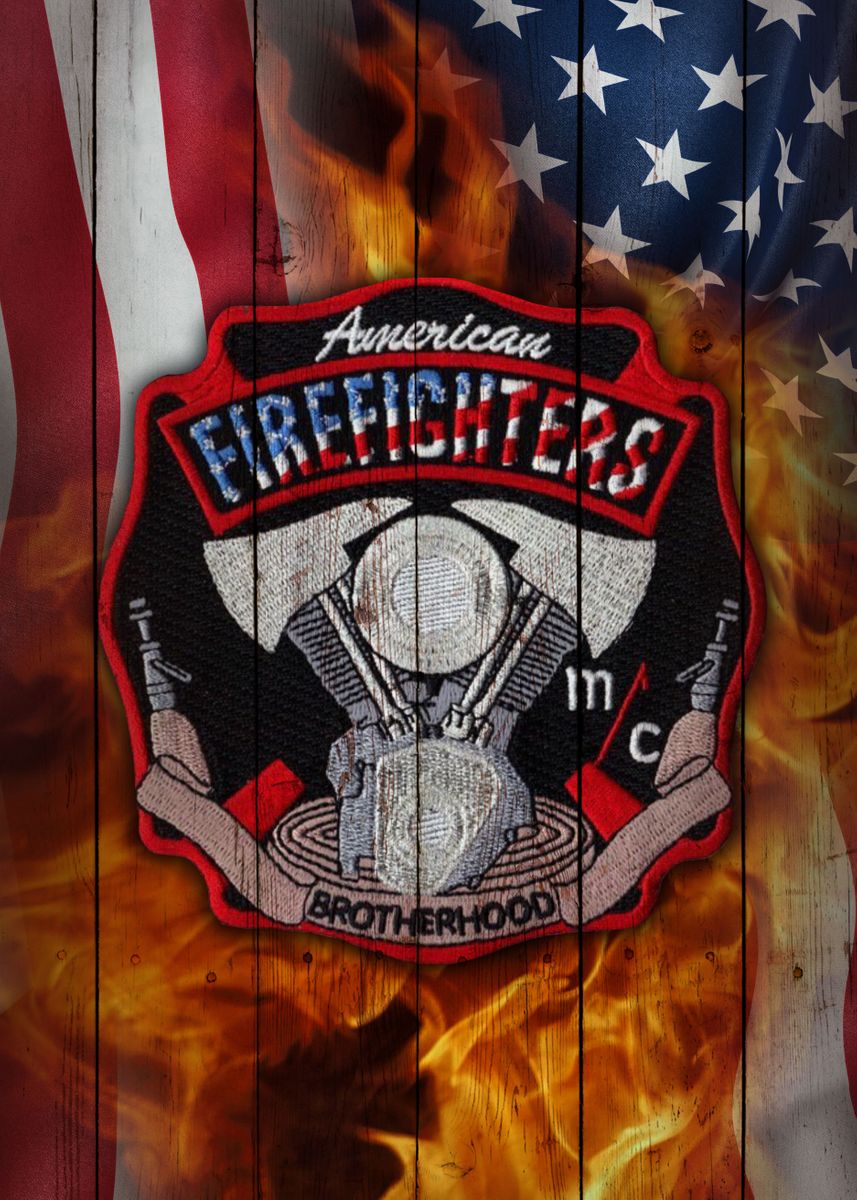 'american Firefighters' Poster, Picture, Metal Print, Paint By Paulix 