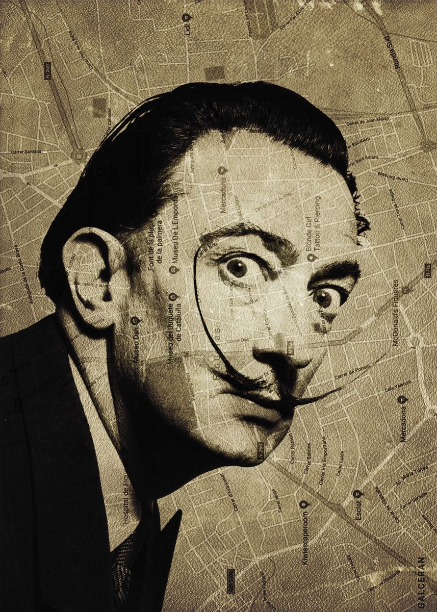 'Celebrity Map 4' Poster, picture, metal print, paint by Freak Creator ...