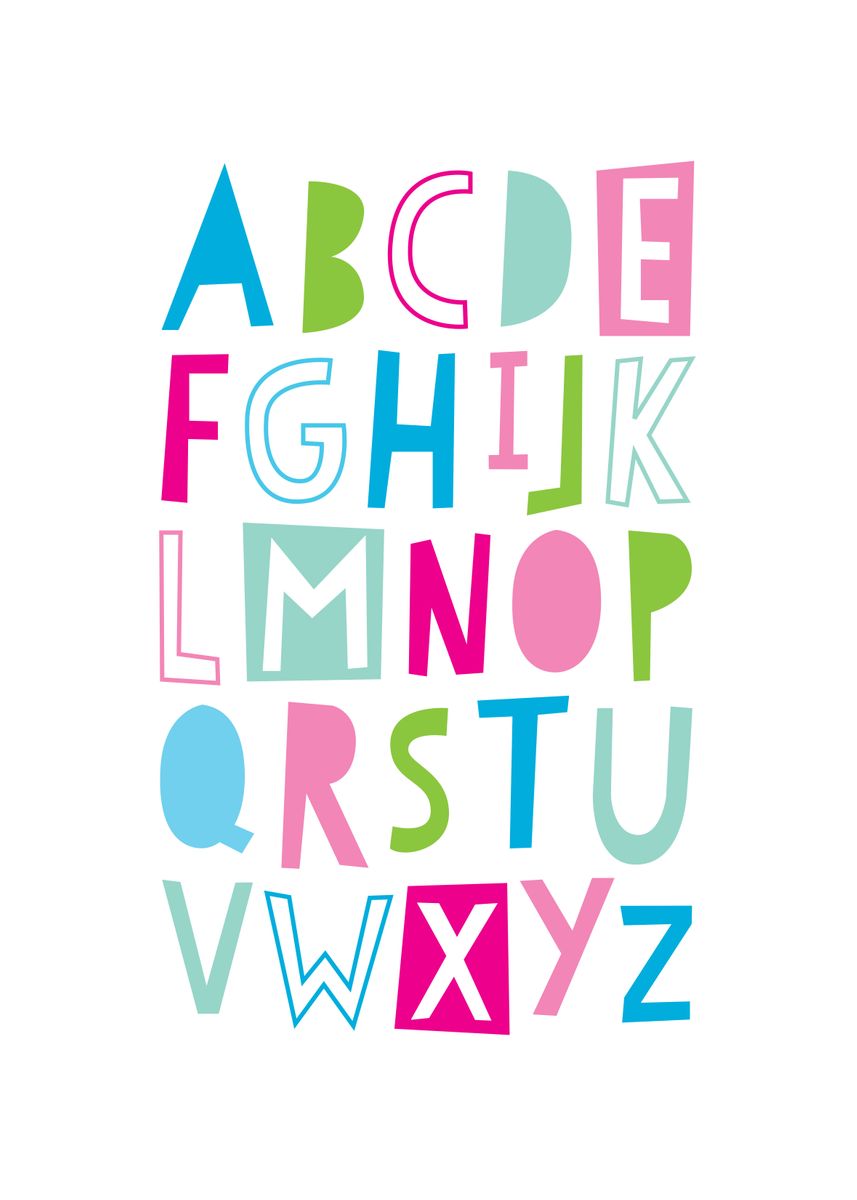 'ALPHABET trendy type GIRL' Poster by Kat Massard | Displate