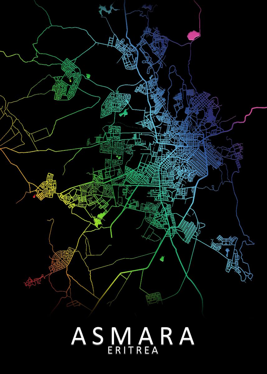 Asmara Eritrea City Map Poster By City Map Art Prints Displate   E686e4beea012b68d8fe62aeb8a014ae 6d65ac30d08bc3f9edb4e975a0782f87 